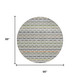 8' Gray And Silver Round Damask Washable Indoor Outdoor Area Rug