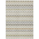 5' X 8' Ivory And Beige Damask Washable Indoor Outdoor Area Rug