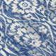 10' X 14' Navy Blue And Blue Damask Washable Indoor Outdoor Area Rug
