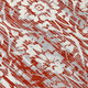 3' X 5' Red And Burgundy Damask Washable Indoor Outdoor Area Rug