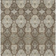9' X 12' Chocolate And Brown Floral Washable Indoor Outdoor Area Rug