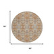 8' Copper And Gold Round Floral Washable Indoor Outdoor Area Rug