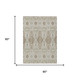 5' X 8' Ivory And Brown Floral Washable Indoor Outdoor Area Rug
