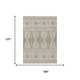 10' X 14' Ivory And Brown Floral Washable Indoor Outdoor Area Rug