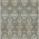9' X 12' Green And Silver Floral Washable Indoor Outdoor Area Rug