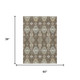 3' X 5' Chocolate And Brown Floral Washable Indoor Outdoor Area Rug