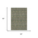5' X 8' Green And Olive Green Geometric Washable Indoor Outdoor Area Rug