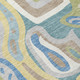 8' X 10' Teal Blue And Blue Abstract Washable Indoor Outdoor Area Rug