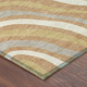 3' X 5' Copper And Gold Striped Washable Indoor Outdoor Area Rug
