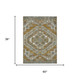 3' X 5' Walnut And Gold Southwestern Washable Indoor Outdoor Area Rug