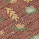 3' X 5' Red And Merlot Botanical Leaves Washable Indoor Outdoor Area Rug