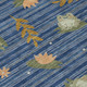 8' X 10' Navy Blue And Blue Botanical Leaves Washable Indoor Outdoor Area Rug