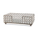 10" Silver Iron And Crystal Flat Napkin Holder