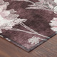 3' X 5' Burgundy And Red Floral Washable Indoor Outdoor Area Rug