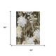 5' X 8' Chocolate And Brown Floral Washable Indoor Outdoor Area Rug