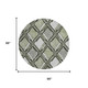 8' Sage And Green Round Geometric Washable Indoor Outdoor Area Rug