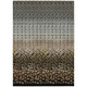 3' X 5' Brown And Graphite Geometric Washable Indoor Outdoor Area Rug