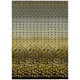 9' X 12' Gold And Walnut Geometric Washable Indoor Outdoor Area Rug