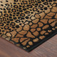 8' Orange And Black Round Geometric Washable Indoor Outdoor Area Rug