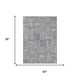 3' X 5' Green And Silver Geometric Washable Indoor Outdoor Area Rug