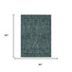 5' X 8' Teal Blue And Graphite Oriental Washable Indoor Outdoor Area Rug