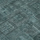 9' X 12' Teal Blue And Graphite Oriental Washable Indoor Outdoor Area Rug