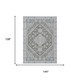 9' X 12' Chocolate And Brown Oriental Washable Indoor Outdoor Area Rug