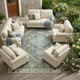 10' X 14' Gray And Graphite Oriental Washable Indoor Outdoor Area Rug