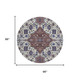 8' Linen And Ivory Round Oriental Washable Indoor Outdoor Area Rug
