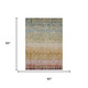 5' X 8' Gold And Beige Abstract Washable Indoor Outdoor Area Rug