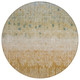 8' Gold And Beige Round Abstract Washable Indoor Outdoor Area Rug