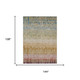 9' X 12' Gold And Beige Abstract Washable Indoor Outdoor Area Rug