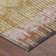 10' X 14' Gold And Beige Abstract Washable Indoor Outdoor Area Rug