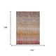 9' X 12' Orange And Beige Abstract Washable Indoor Outdoor Area Rug