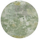 8' Green And Beige Round Abstract Washable Indoor Outdoor Area Rug