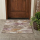 3' X 5' Brown And Blush Abstract Washable Indoor Outdoor Area Rug