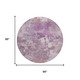 8' Plum And Purple Round Abstract Washable Indoor Outdoor Area Rug