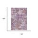 10' X 14' Plum And Purple Abstract Washable Indoor Outdoor Area Rug