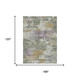 10' X 14' Sage And Green Abstract Washable Indoor Outdoor Area Rug
