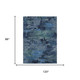 8' X 10' Blue And Navy Blue Abstract Washable Indoor Outdoor Area Rug