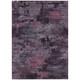 10' X 14' Eggplant And Purple Abstract Washable Indoor Outdoor Area Rug