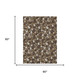 5' X 8' Brown And Chocolate Geometric Washable Indoor Outdoor Area Rug