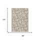 10' X 14' Ivory And Beige Geometric Washable Indoor Outdoor Area Rug