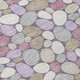 3' X 5' Plum And Purple Geometric Washable Indoor Outdoor Area Rug