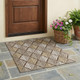 3' X 5' Chocolate And Brown Geometric Washable Indoor Outdoor Area Rug