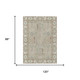 8' X 10' Beige And Brown Oriental Washable Indoor Outdoor Area Rug