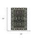 5' X 8' Black And Graphite Oriental Washable Indoor Outdoor Area Rug