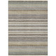 3' X 5' Coffee And Brown Striped Washable Indoor Outdoor Area Rug