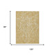 8' X 10' Gold And Wheat Abstract Washable Indoor Outdoor Area Rug