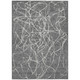 10' X 14' Gray And Graphite Abstract Washable Indoor Outdoor Area Rug